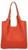 Kožené kabelka shopper bag Vittoria Gotti oranžová 165